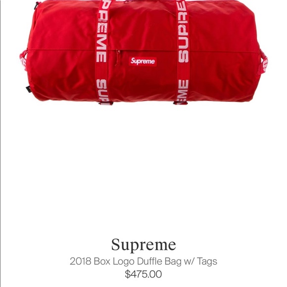 SOLD! Auth Supreme 2018 Duffle NWT - Picture 7 of 8